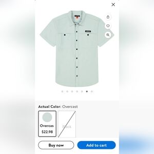 2 Men's Airwalk short sleeve woven shirts - NWT (1 Black 1 Green)